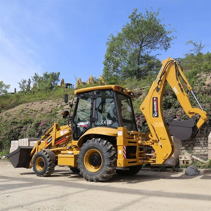 Backhoe Loader Cummin Engine 100HP Carraro Axles Bucket 1.0cbm Backhoe 0.3cbm